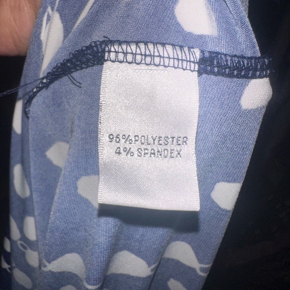 Talbots white & blue polka dotted dress with light weighted breathable material - Picture 9 of 12